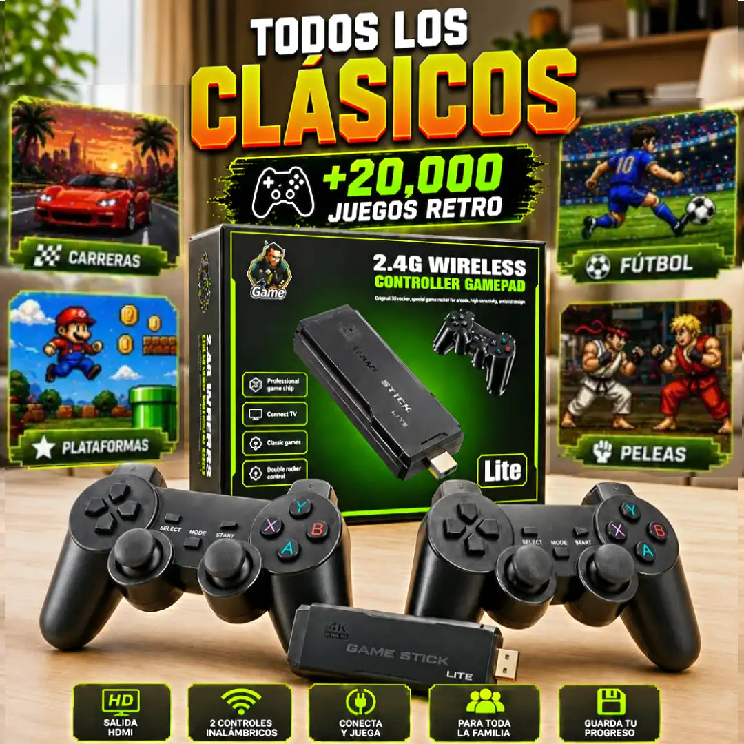 Consola de Juegos Retro Game Stick | + DE 20.000 JUEGOS CLASICOS 🤩