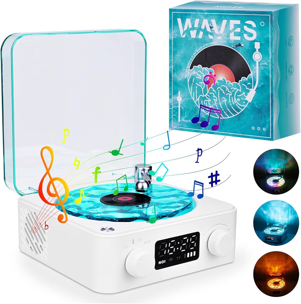 Lámpara + Parlante Tocadiscos: Música, luz, decoración y Magia en segundos ✨