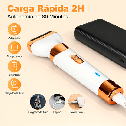 Depiladora 4 en 1 | Elimina el vello sin dolor ni irritación 🤩👌