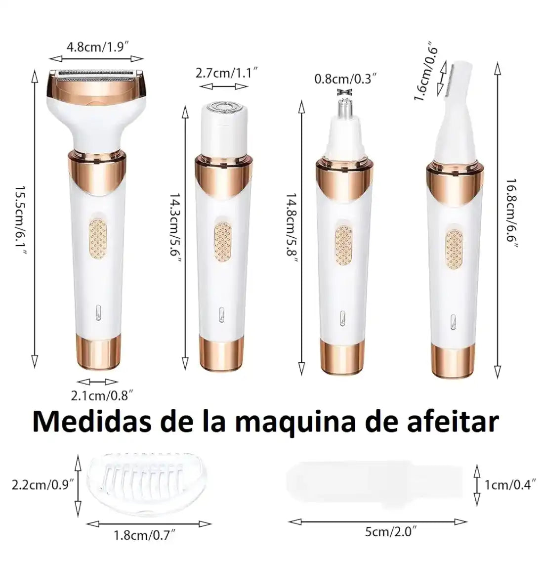 Depiladora 4 en 1 | Elimina el vello sin dolor ni irritación 🤩👌