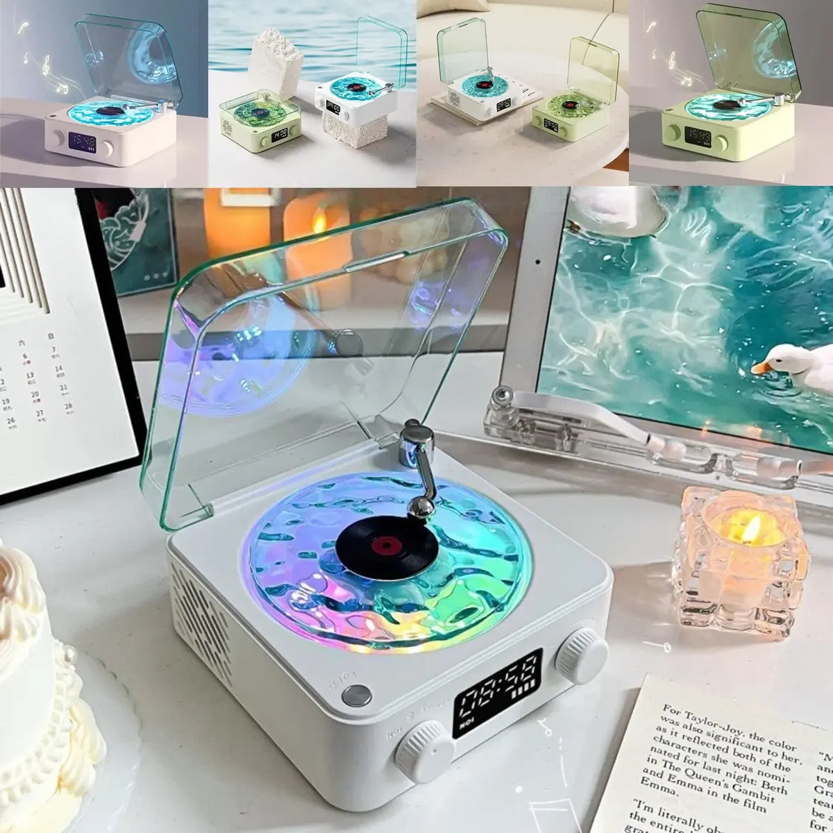 Lámpara + Parlante Tocadiscos: Música, luz, decoración y Magia en segundos ✨