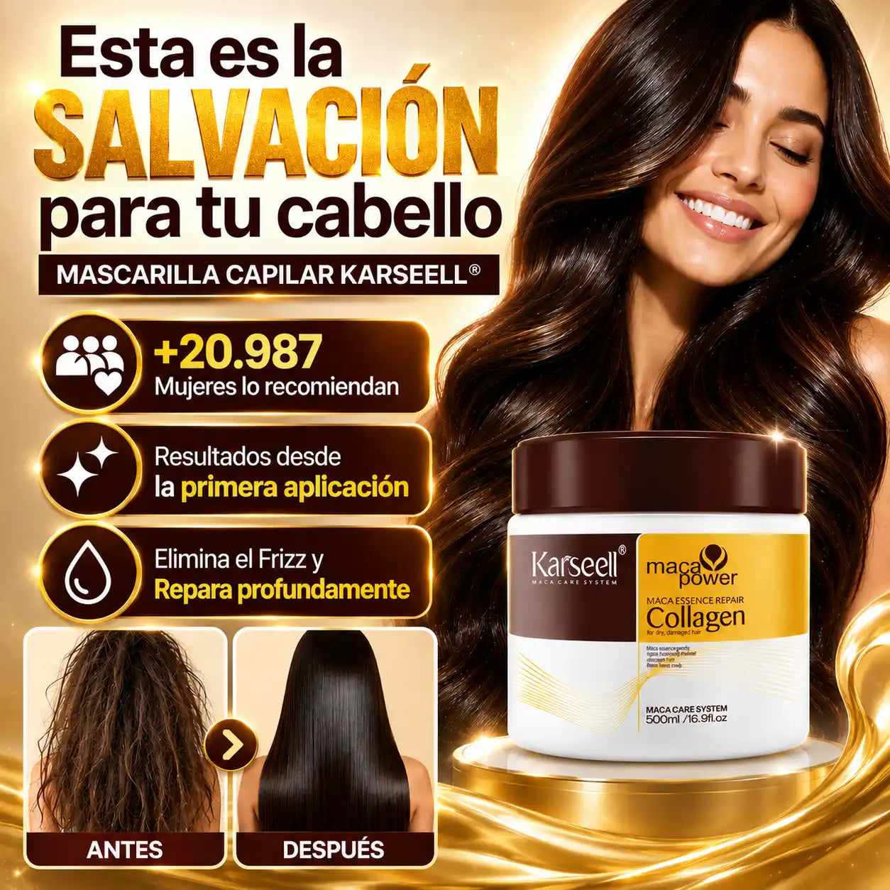MASCARILLA CAPILAR KARSEELL® ORIGINAL | Devuelve la vida al cabello desde el primer uso