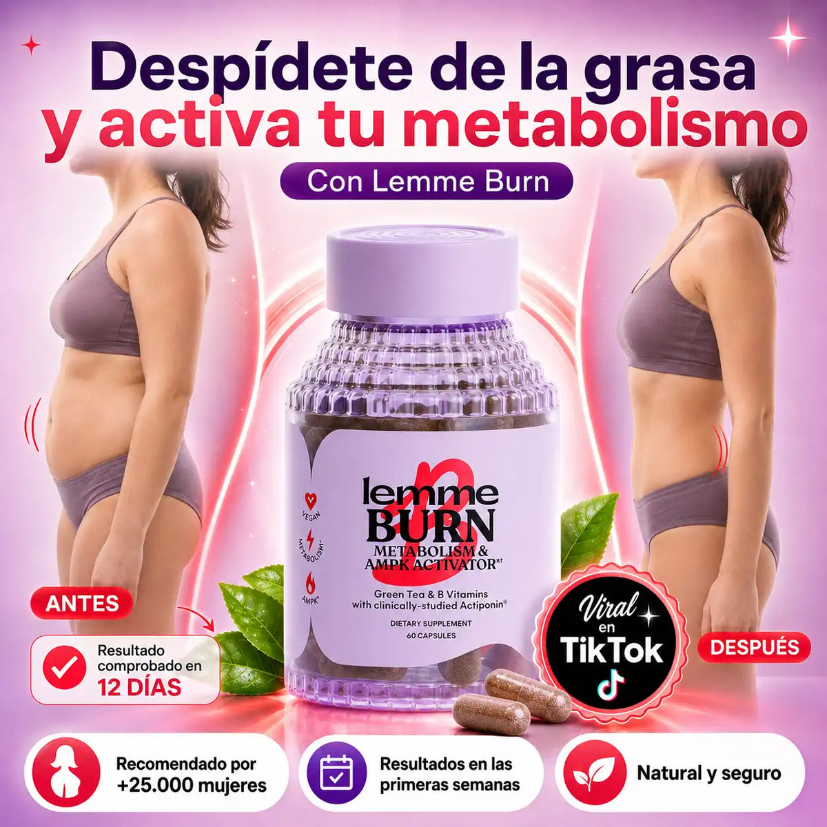 LEMME BURN | Quemador de Grasa Natural - Resultados Visibles en solo 12 días 🤩