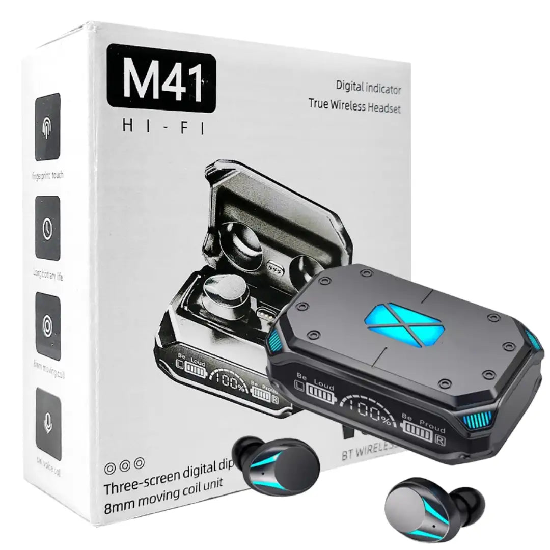 Audífonos Inalámbricos M41 | Bluetooth Gamer Estuche Power Bank Recargable