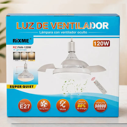 VentiLux® | Ventilador y Lampara 2 en 1 | Con control, Sin cableado, ni instalaciones complejas
