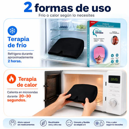 Gorro Antimigrañas 360°: Frío, presión suave y descanso alivio en minutos