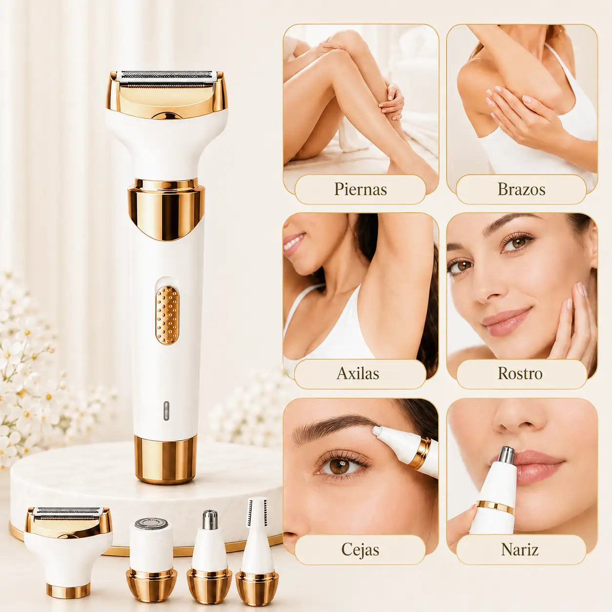 Depiladora 4 en 1 | Elimina el vello sin dolor ni irritación 🤩👌