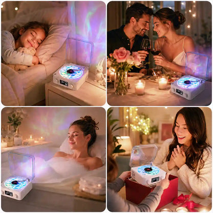 Lámpara + Parlante Tocadiscos: Música, luz, decoración y Magia en segundos ✨