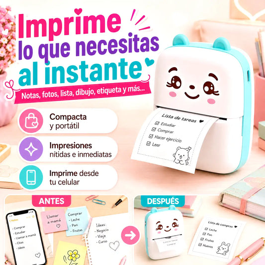 MINI IMPRESORA PORTATIL SIN TINTA | Imprime al Instante Donde Quieras🤩