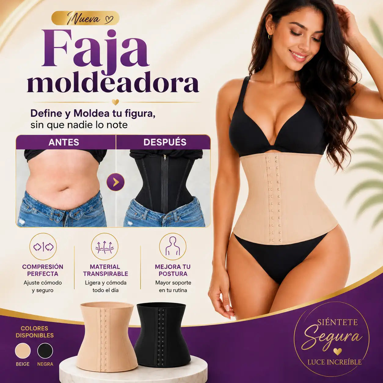 FAJA MOLDEADORA | Define tu cintura y estiliza tu figura desde el primer uso ✨
