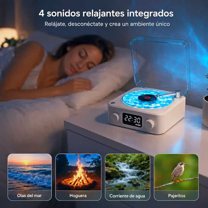 Lámpara + Parlante Tocadiscos: Música, luz, decoración y Magia en segundos ✨